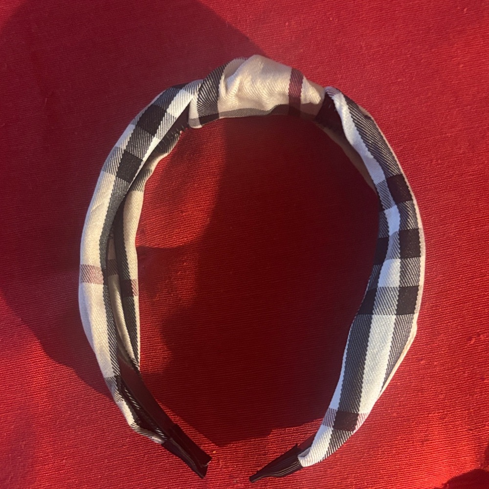 Plaid Black and White Headband